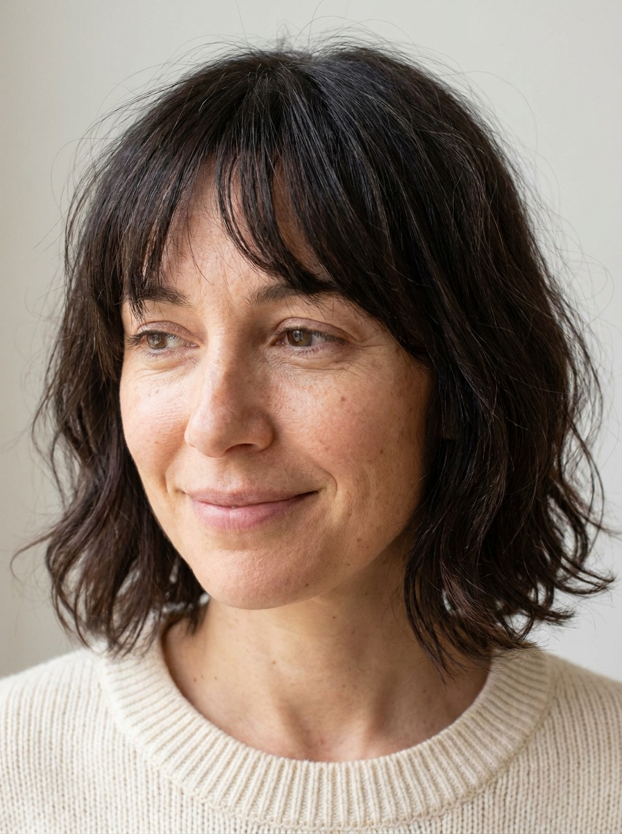 French Bob mit Wispy Bangs als Kurzhaarfrisuren für feines Haar Inspiration 2026